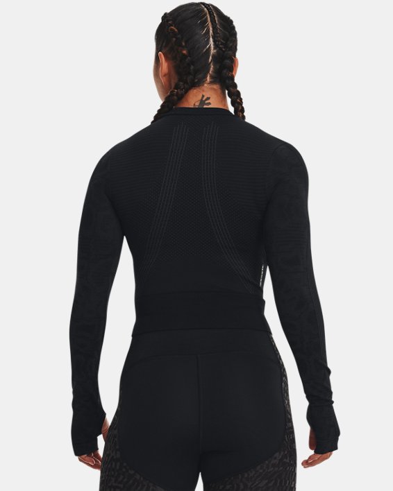 Women's UA RUSH™ HeatGear® Seamless Long Sleeve, Black, pdpMainDesktop image number 1